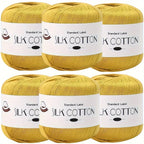 Hilo de Algodón de Seda - Hilo Fino para Ganchillo, Suéteres de Punto, Chales, Bufandas y Manualidades, Hilo Suave y Duradero 50g/unidad