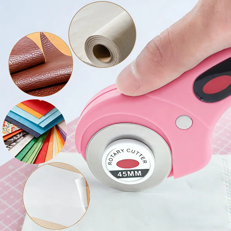 7-Piece Rotary Cutter & Quilting Tool Set – 45mm Blade, Cutting Mat, Ruler & More