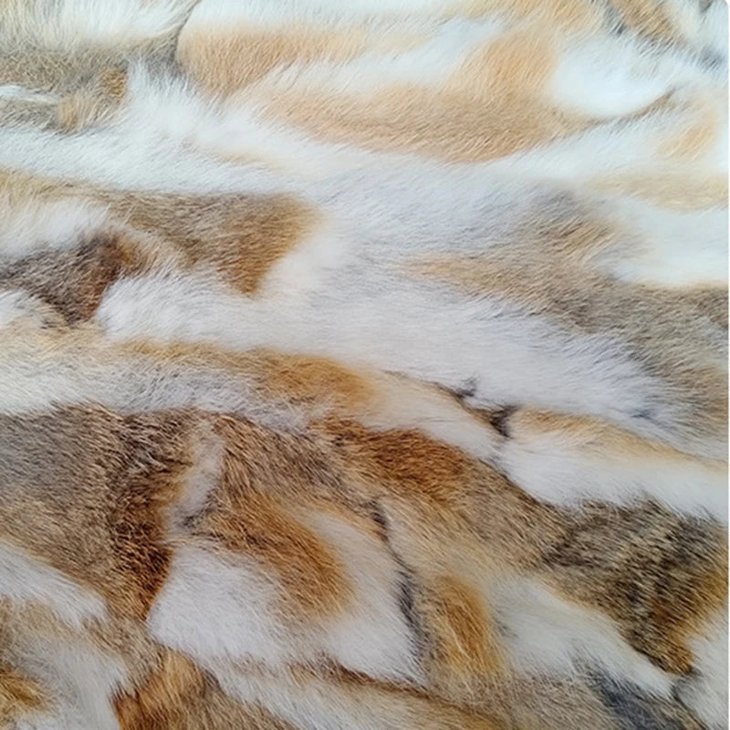 50x100cm Mantas de retazos de piel de conejo natural Colcha de invierno para cama Manta a rayas suave para sofá Fiesta de Navidad