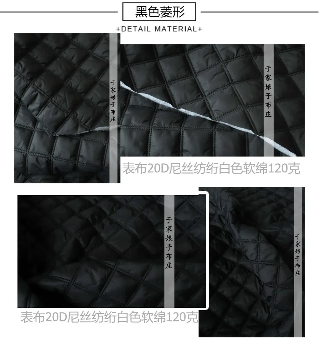 Printed Quilted Cotton Fabric – 135x50cm, Jacket Lining & Autumn Winter Sewing Fabric