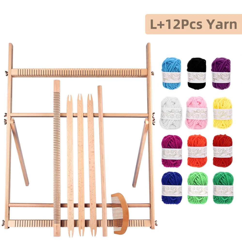 Wooden Weaving Loom Frame – Beechwood, 3 Sizes, Tapestry & Carpet Weaving Tool