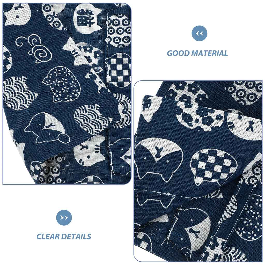 Blue Fabric Book Cover Protector – Reusable Cloth Sleeve for Hardcover Books, Diaries & Textbooks