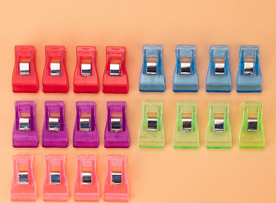 QJH Premium Sewing Clips – ABS Plastic | Assorted Colors | 4 Pack Sizes