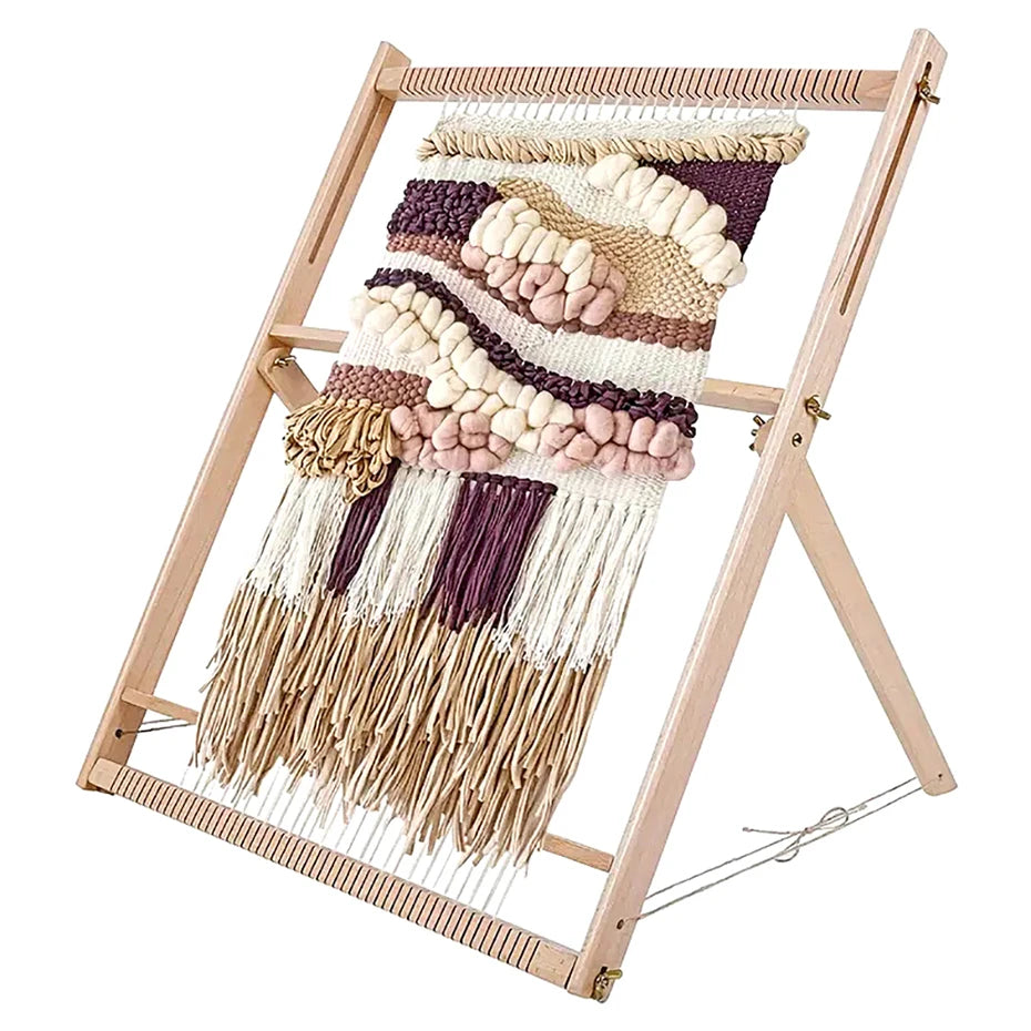 Wooden Weaving Loom Frame – Beechwood, 3 Sizes, Tapestry & Carpet Weaving Tool