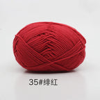Hilo de algodón con leche de 4 cabos – 80% algodón, 20% fibra de leche | ~90 m (~98 yd) por madeja | Tejido a mano y a crochet