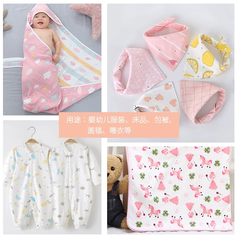 100% Cotton Knitted Print Fabric – 50×90 cm (19.7×35.4 in)