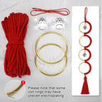 Kit Atrapasueños de Macramé Bohemio – Decoración DIY de Pared y Ventana con Anillo de Cristal