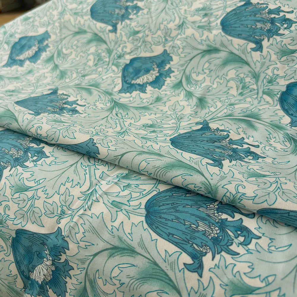 William Morris Fabric Cotton Digital Printing Classic Flower Printed Handmade Dress Crafts Home Textiles Supplies Per Half Meter