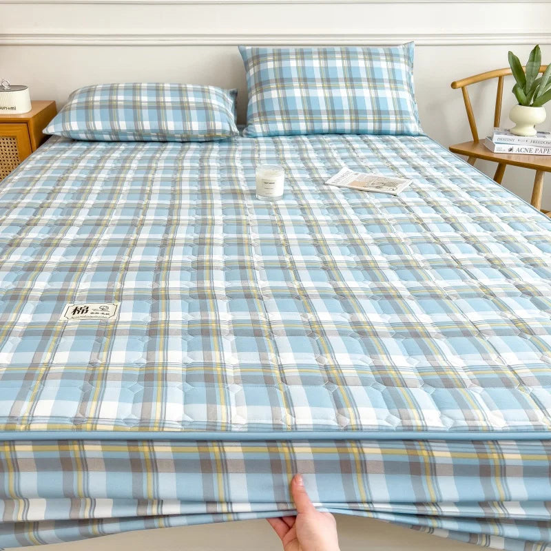 Dreamreal 100% Cotton Quilted Mattress Protector – Non-Slip, Anti-Bacterial, 12 Sizes