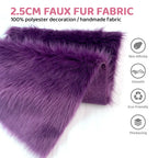 Tela de Pelo Sintético de 2.5cm de Largo – 30x50cm, Cosplay & Fursuit, 23 Colores