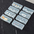 Cajas transparentes de plástico con tapas, 12 unidades | Contenedores organizadores multiusos para joyas