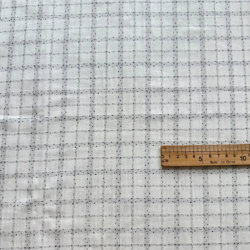 100% Cotton Blue Grid & Floral Print Fabric – 0.5, 1 or 2 Yards | DIY Quilting, Clothing & Home Decor