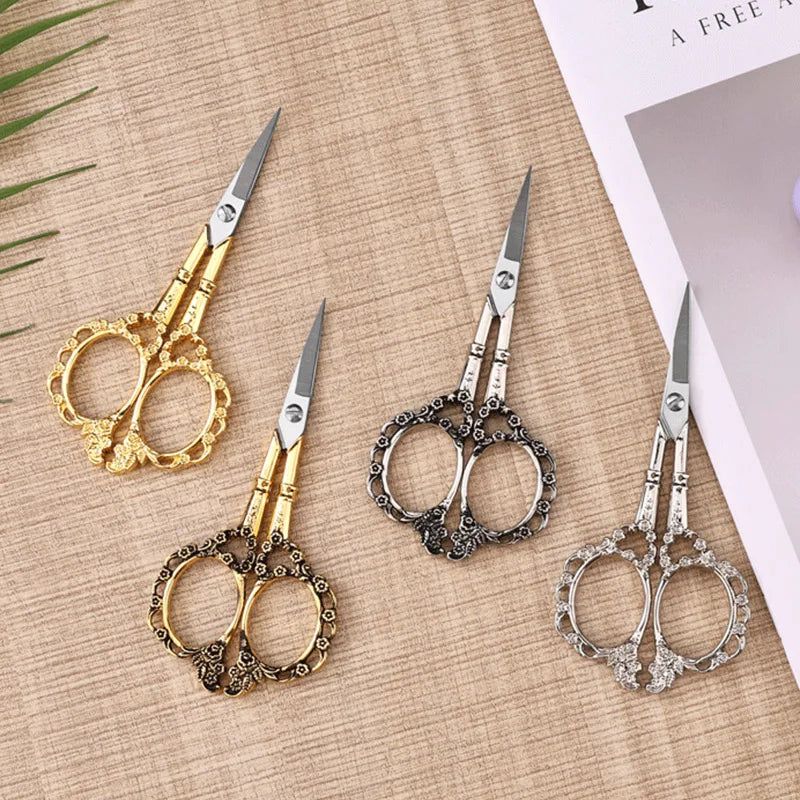 Tijeras de sastre retro – Tijeras de bordar y coser de acero inoxidable | Unidad individual, paquete de 3 y paquete de 6