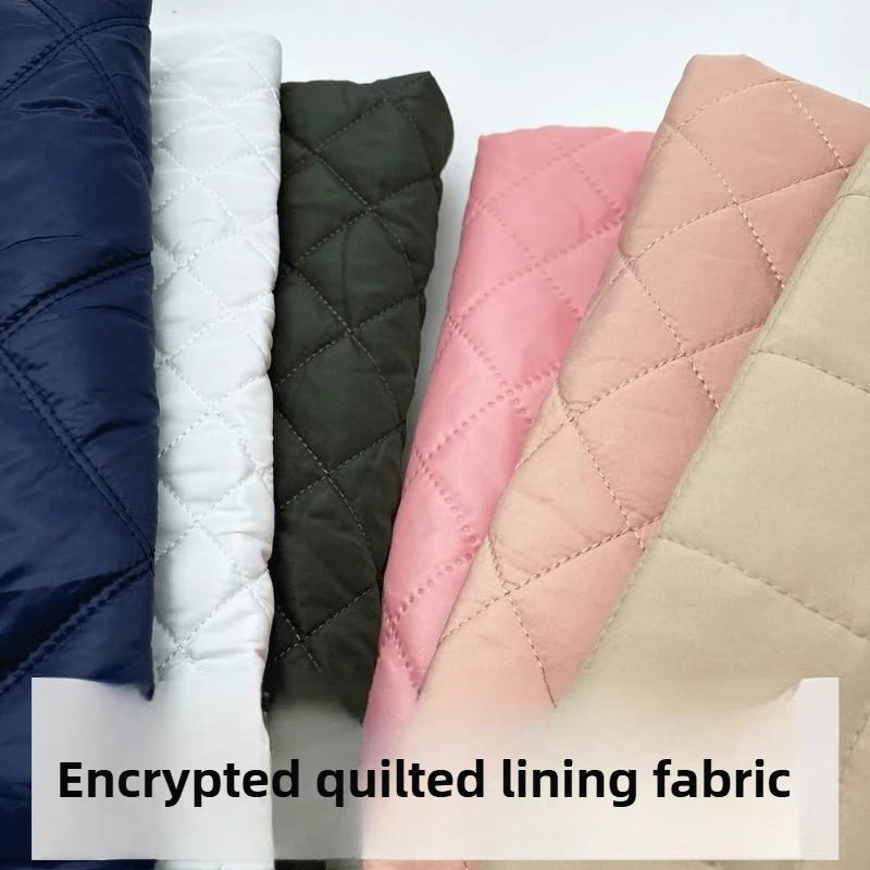 Quilted Lining Fabric by the Meter – 100cm x 145cm Polyester Sewing Cloth