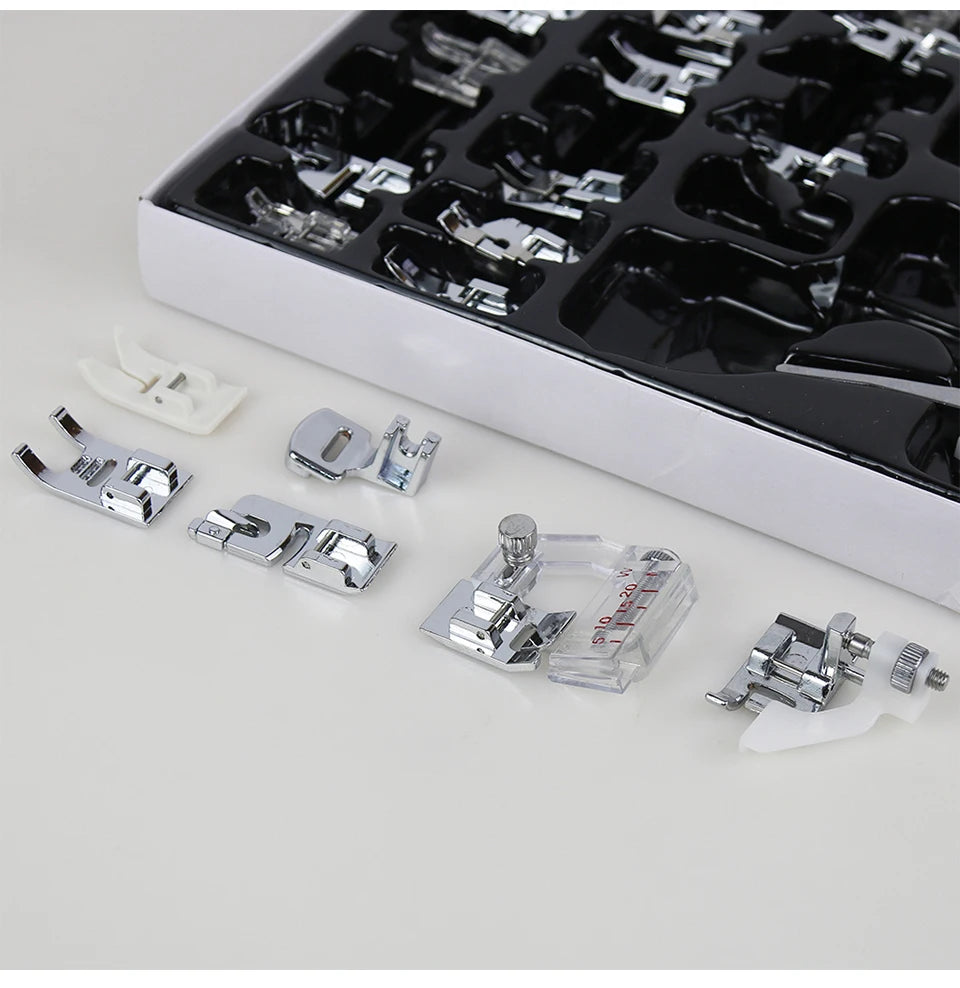 Sewing Machine Presser Foot Kit – 32 to 72 Pieces, Fits Brother, Singer, Janome & More