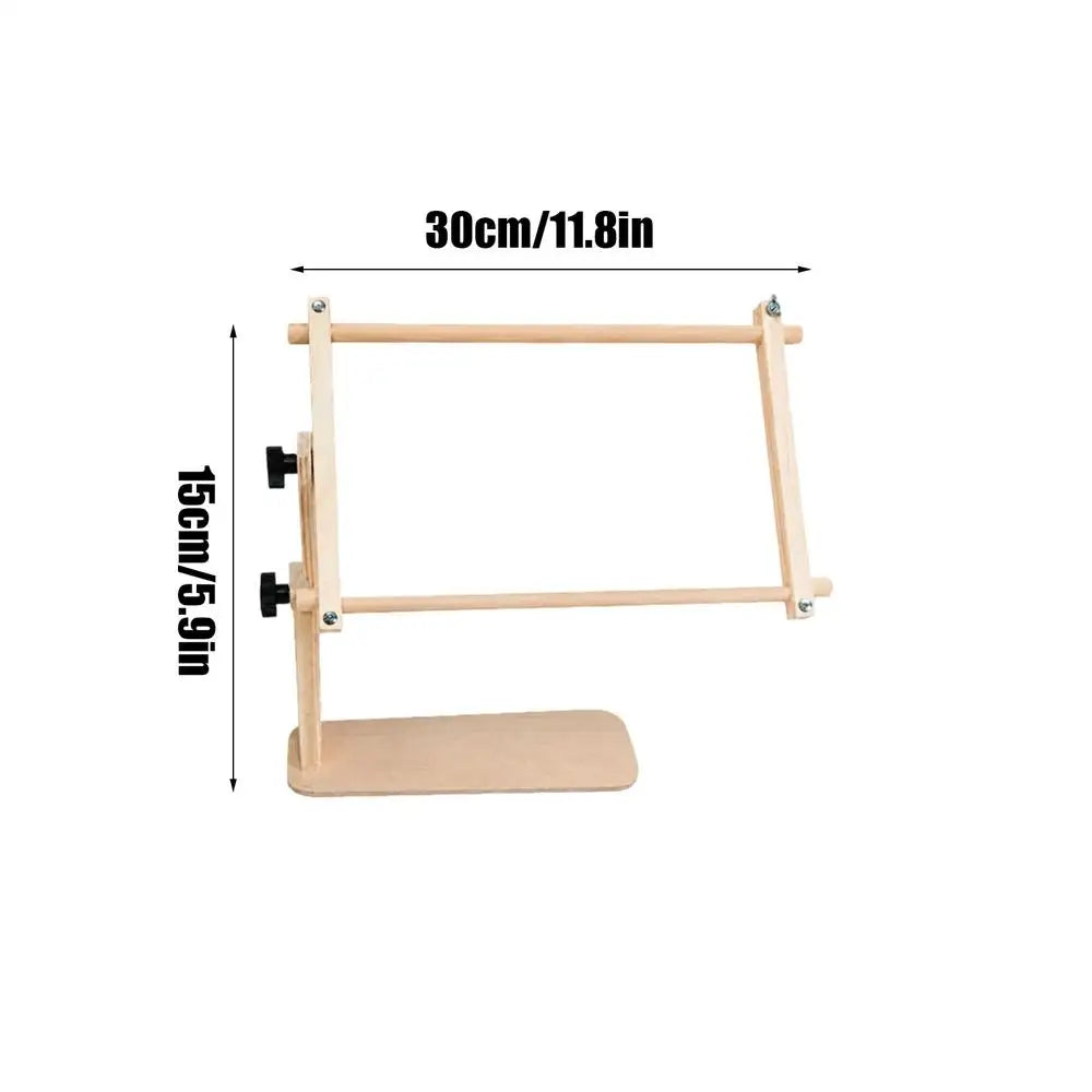 Adjustable Wooden Embroidery Hoop Stand – 2 Sizes