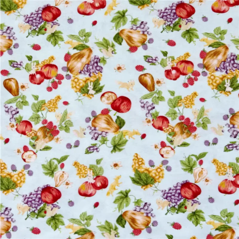 Strawberry & Watermelon Print 100% Cotton Fabric — 110cm Wide