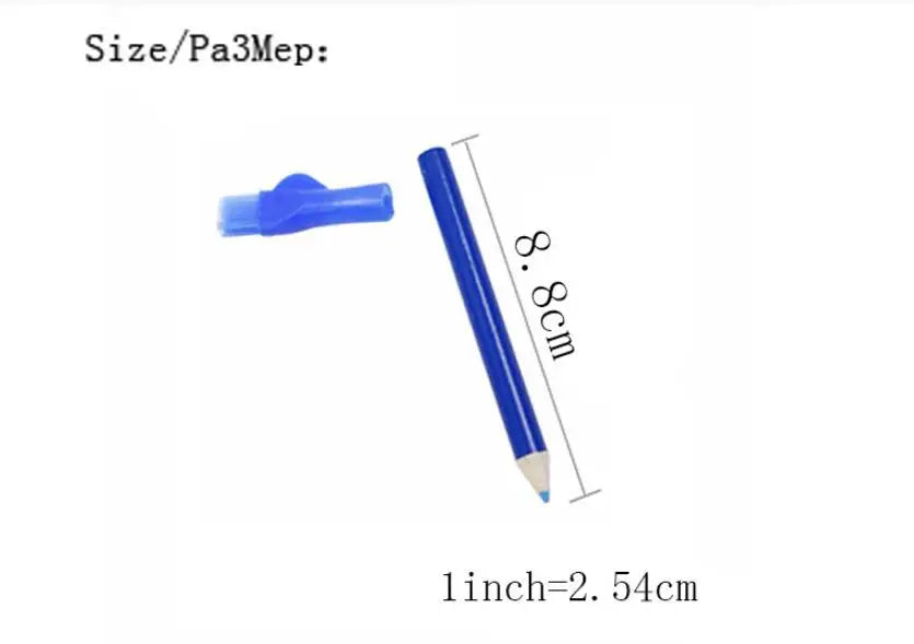 Water-Soluble Tailor's Chalk Pencil with Brush — Fabric Marking for Sewing & Quilting