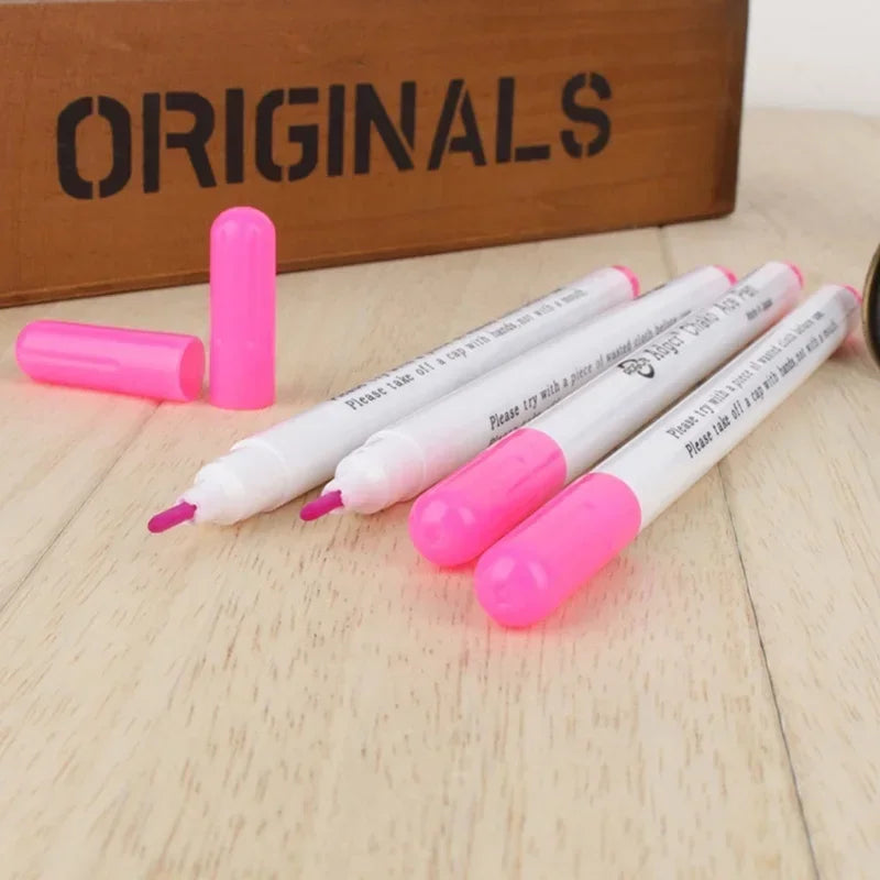 Water-Soluble Fabric Marking Pens – 4-Pack | Disappearing Ink for Embroidery, Cross-Stitch & Quilting