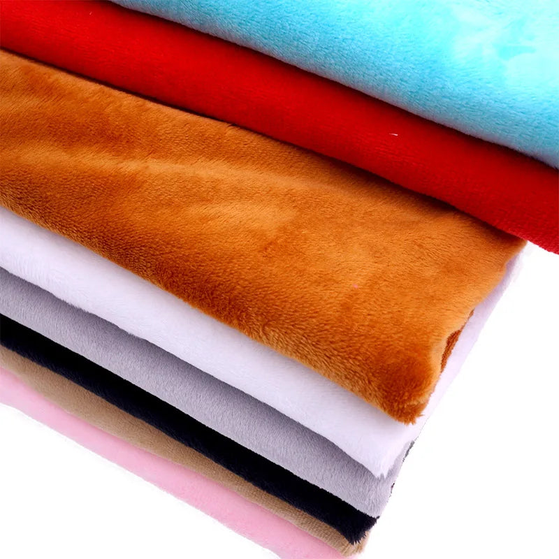 Minky Plush Fabric – Soft Solid Color Fleece for Quilting, Toys, Dolls & Home Textiles (Sold by the Meter, 160cm Wide)