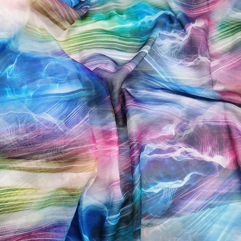 30D Gradient Chiffon Fabric – Semi-Sheer & Elegant | 150 cm Wide (59 in)