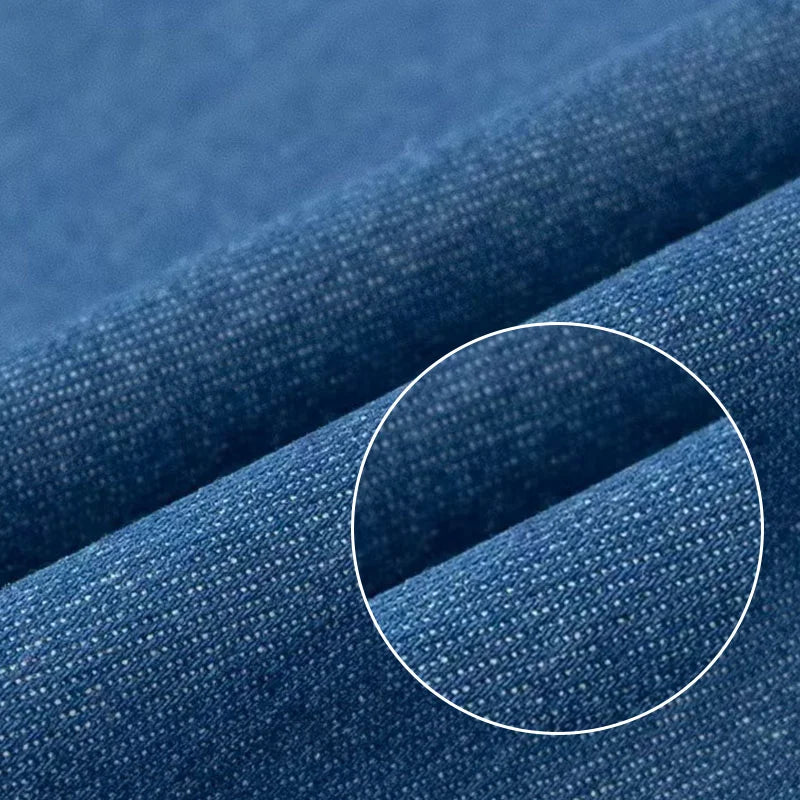 Vintage Blue Denim Fabric – 57" Wide, 170gsm | Lightweight Cotton Blend | Jeans, Dresses, Bags & DIY Crafts (Sold by the Yard)