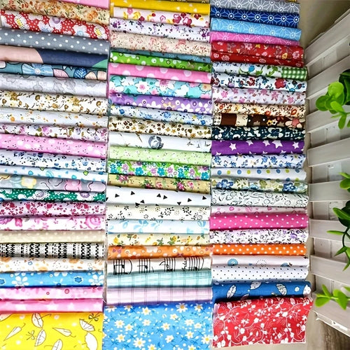 Fabric - 40 Precut Strips (6.35 X 49.78 cm) for Quilting And Sewing, 20 Floral Prints Assortment, 100% Material,