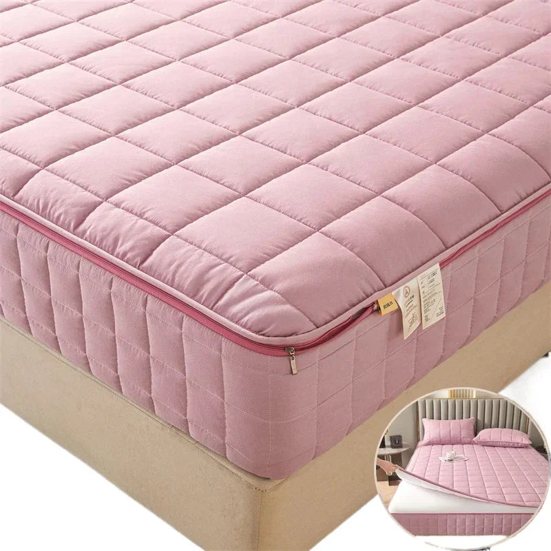 6-Sided Zippered Mattress Protector – Quilted, Multiple Sizes