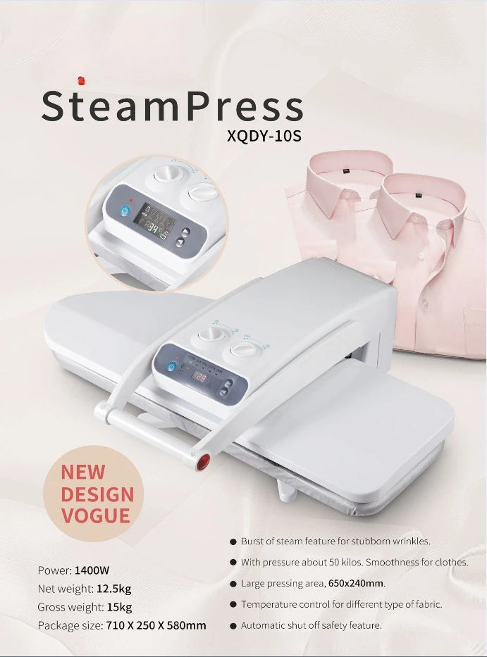 Professional Steam Iron & Ironing Board — Home & Commercial Use