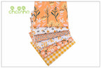 Orange Floral Printed Twill Cotton Fabric – 160cm (63") Wide | Cut to Order