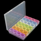 Caja de almacenamiento para Diamond Painting — Organizador de 28 a 64 compartimentos para abalorios, cuentas y materiales de manualidades