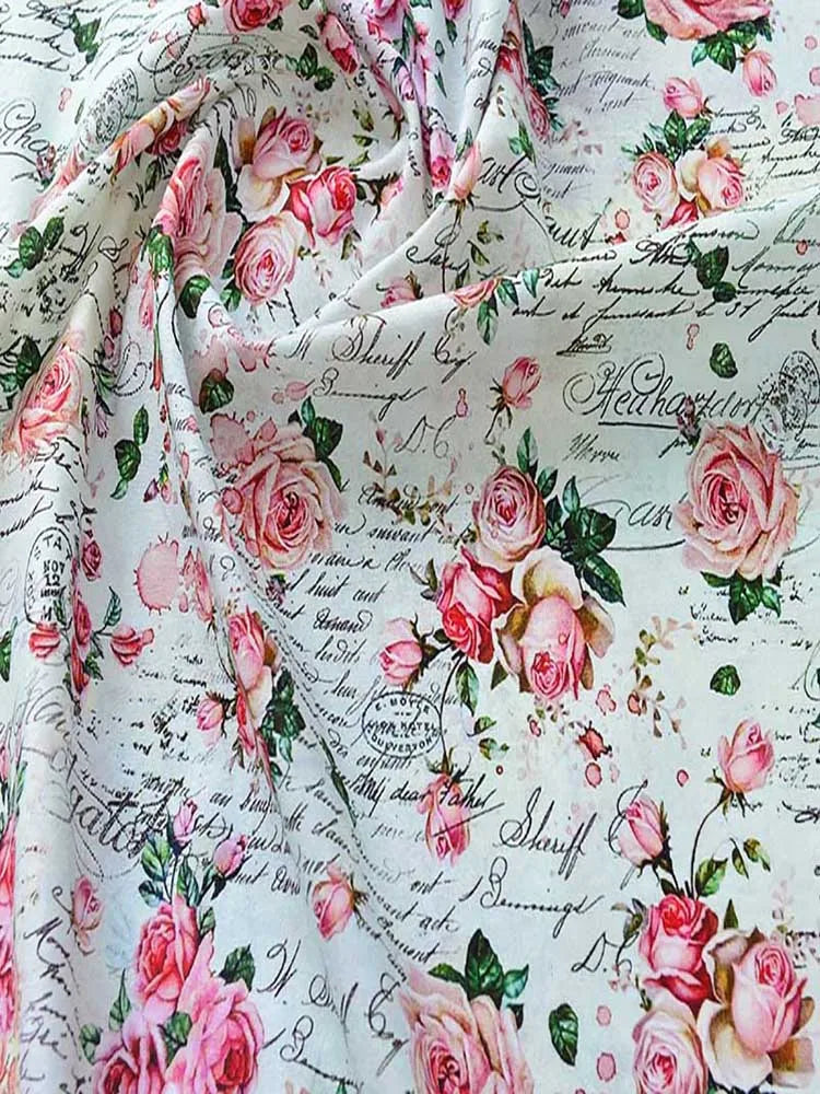 Vintage Newspaper & Map Digital Print 100% Cotton Fabric – 110cm Wide, Sold by the Half Meter