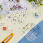 Curved Corner Acrylic Quilting Rulers - 2-Piece Multifunctional Sewing Template Set