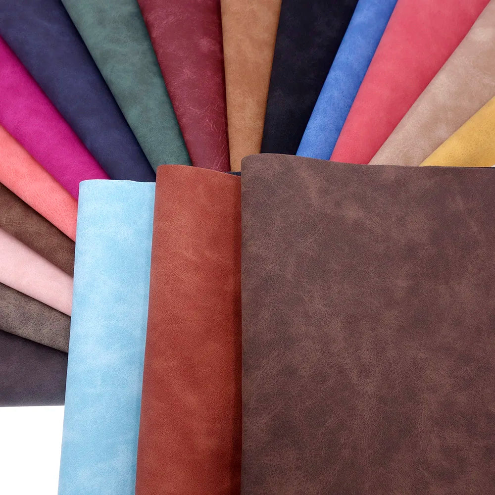 Faux Suede PU Leather Fabric – Waterproof Synthetic Leather, 0.9mm Thick – For Garments, Bags, Upholstery & Crafts
