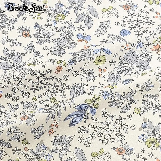 Booksew Cotton Fabric Fat Quarter – Floral, Animal & Cartoon Prints, 20×25cm