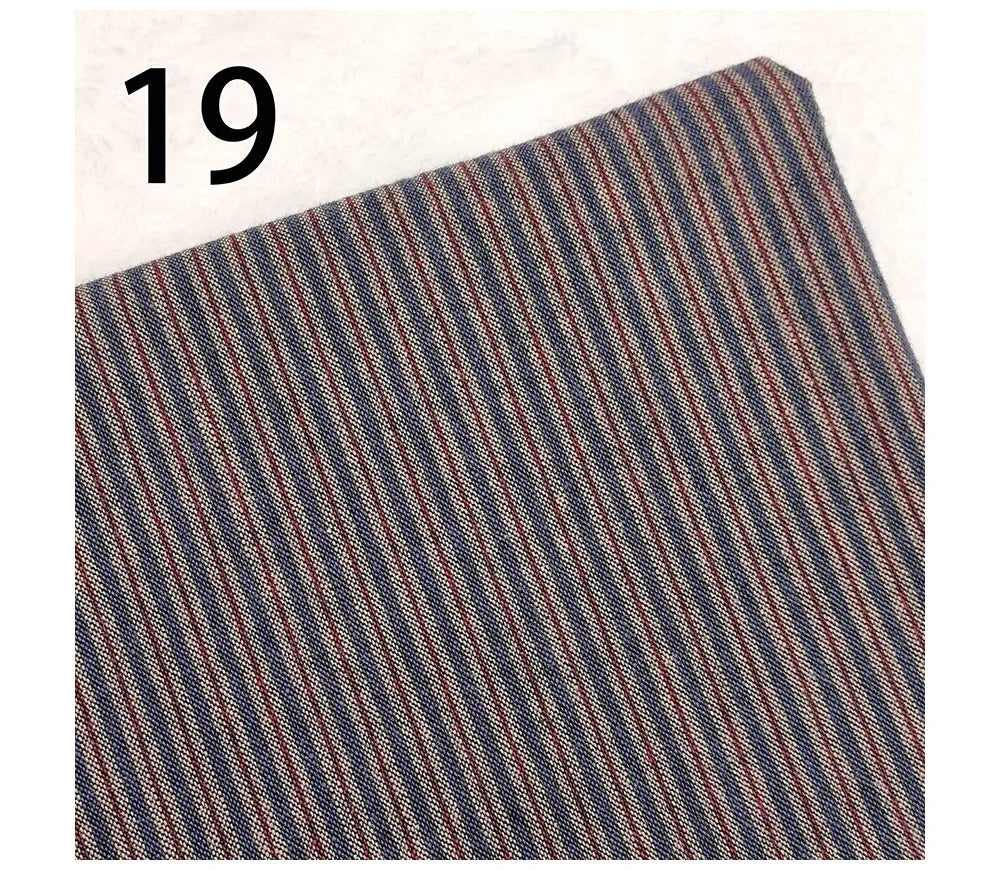 Yarn-Dyed Striped Plaid Cotton Quilting Fabric – 55" Wide, Multiple Cut Sizes | Patchwork & Tilda Crafts