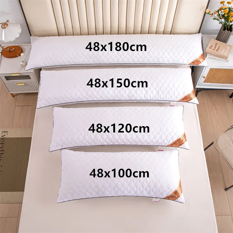 White Long Body Pillow Insert – Soft Polyester Fill, 4 Sizes (48x100 to 48x180cm)