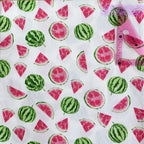 Cartoon Print Pure Cotton Twill Fabric – 50cm x 160cm (19.7" x 63") – Watermelon, Cherry & More