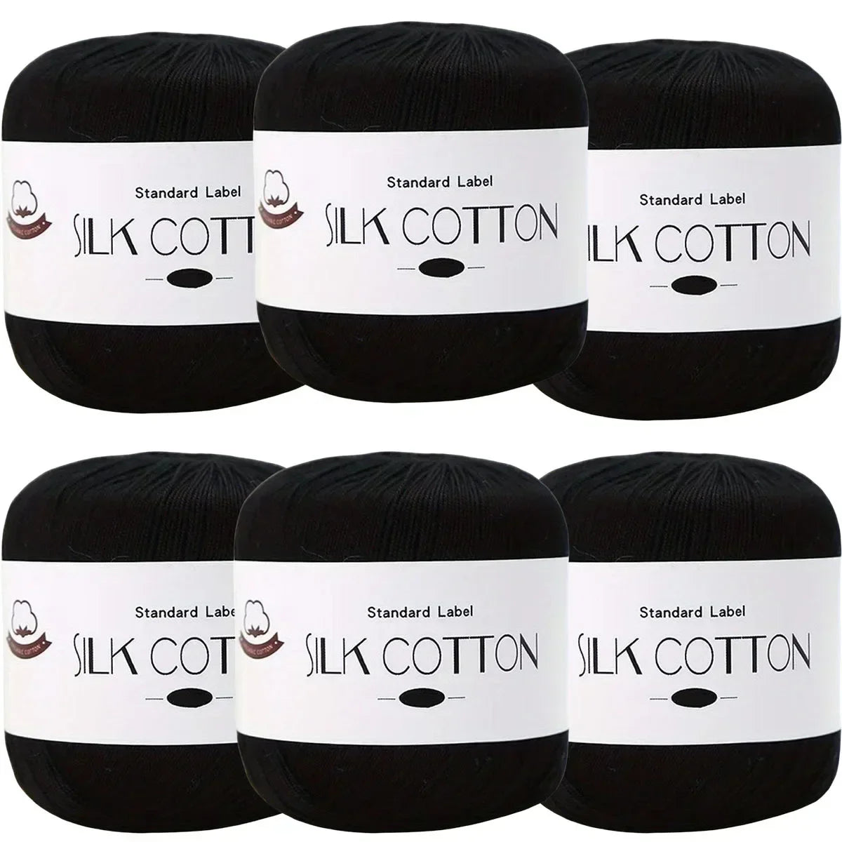 Silk Cotton Yarn - Fine Lace Thread for Crochet, Knitting Sweater,Shawls, Scarves, and DIY Crafts, Soft Durable Yarn 1.76oz/pc