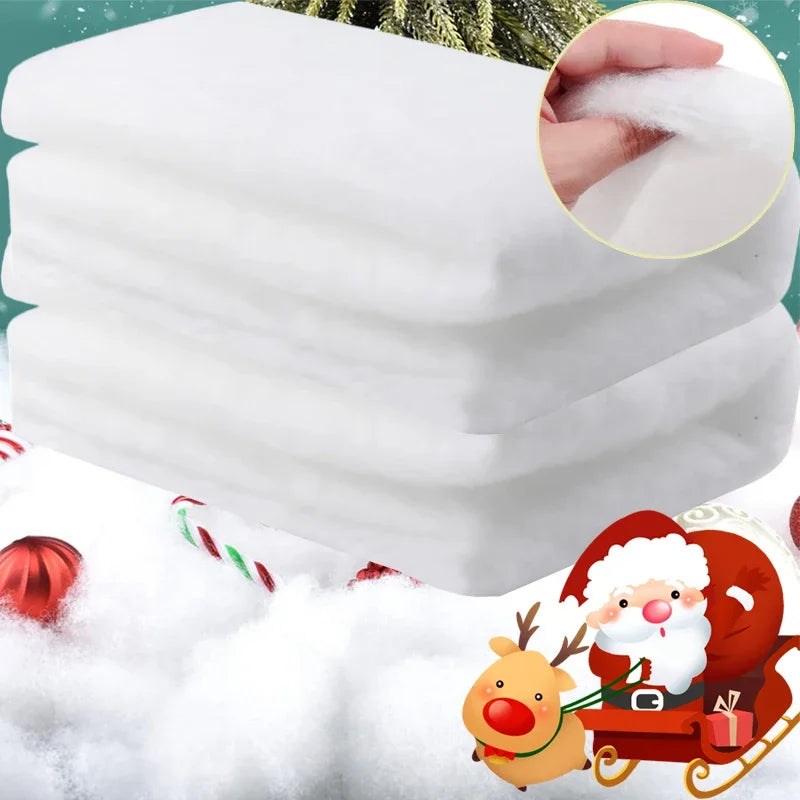 Manta de Nieve Artificial – Manta de Nieve Falsa de Algodón Suave | Decoración de Invierno para Base de Árbol de Navidad y Pueblo