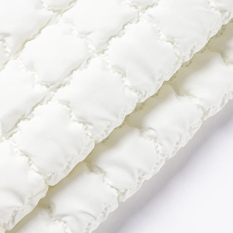 Quilted Bubble Grid Fabric by the Yard – 54" Wide Embossed Sewing Cloth