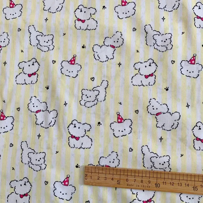 Colorful Cartoon Print Cotton Fabric – 0.5, 1 & 2 Yard Cuts | 100% Cotton, 55" Wide