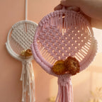 Kit de macramé Corazón y Flores para Colgar en la Pared — Kit de Manualidades DIY para Principiantes | Poliéster
