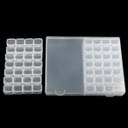 1 ud. Caja de almacenamiento de plástico con 28/32/48/56/64 compartimentos, organizador de accesorios de joyería, abalorios y cuentas para pintura de diamante DIY