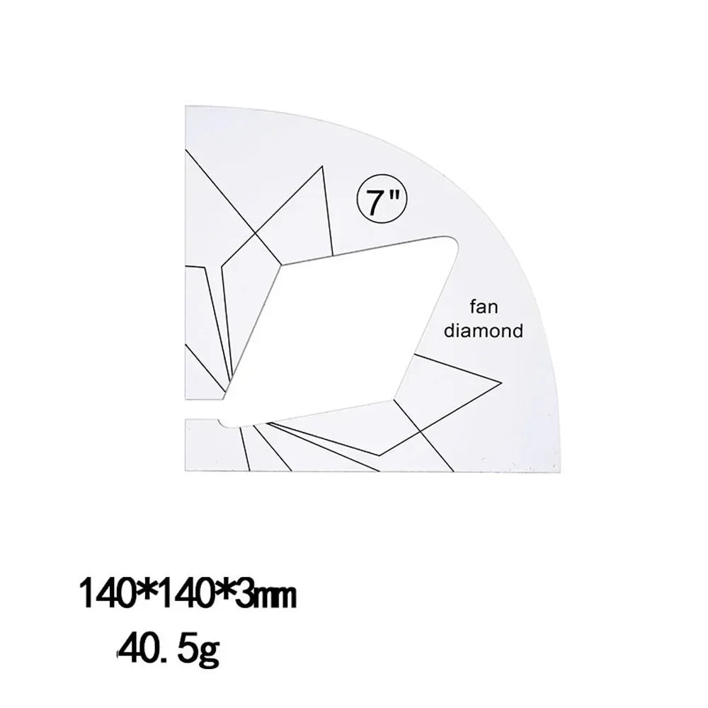 Quilting Tools Patchwork Ruler & Templates Set