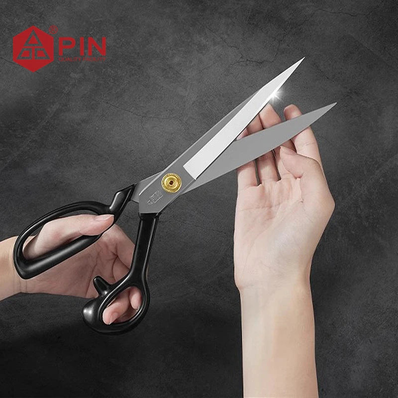 12-Inch Heavy-Duty Forged Stainless Steel Tailor Scissors – Professional Fabric Shears for Denim, Leather & Canvas