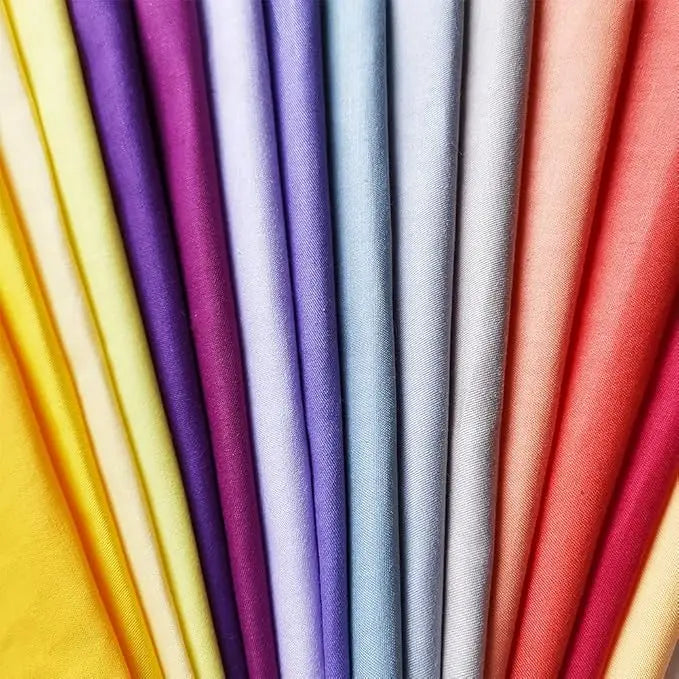 50-Piece Precut Fabric Squares Set – 20x20cm Solid Colors for Quilting & Patchwork