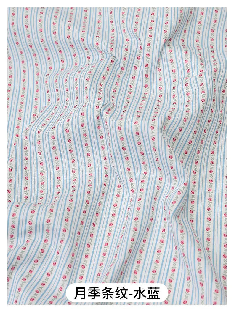 Floral Printed 100% Cotton Fabric – 160cm Wide, Rustic Style for Quilting, Sewing & DIY