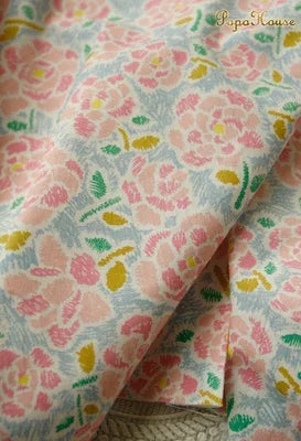 145cm Floral Cotton Poplin Fabric, 50cm Piece