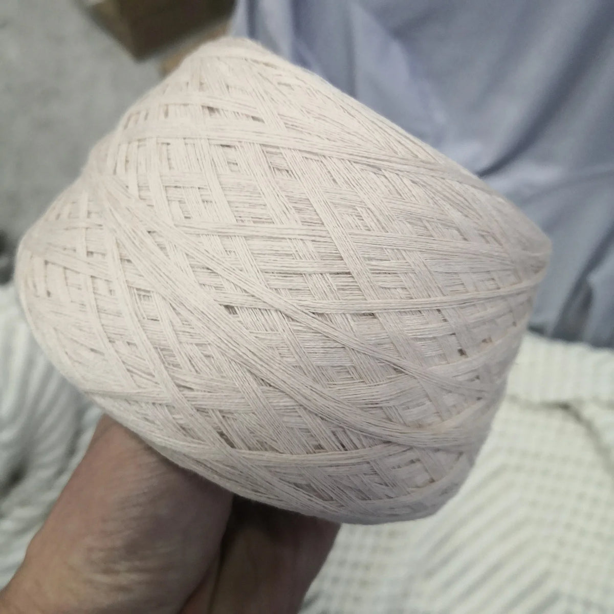Cotton Yarn Thread for Knitting, Non-Bleached, Raw Algodon Line, Baby, Children's DIY, Handknitting, Scarf Sweaters, 500g/Ball